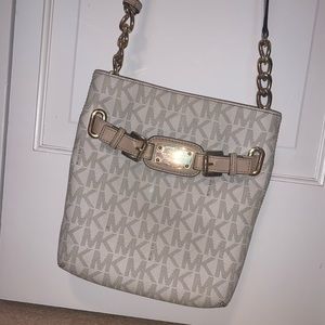 MK white/cream crossbody